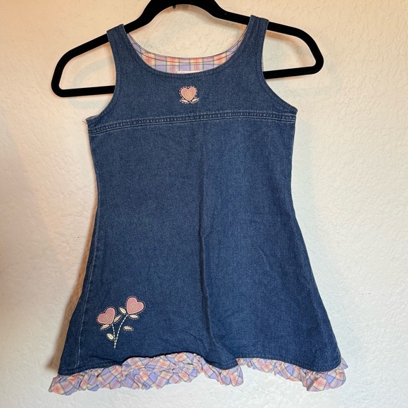 American Girl Other - Retired American girl bitty baby travel denim dress embroidered size 6x